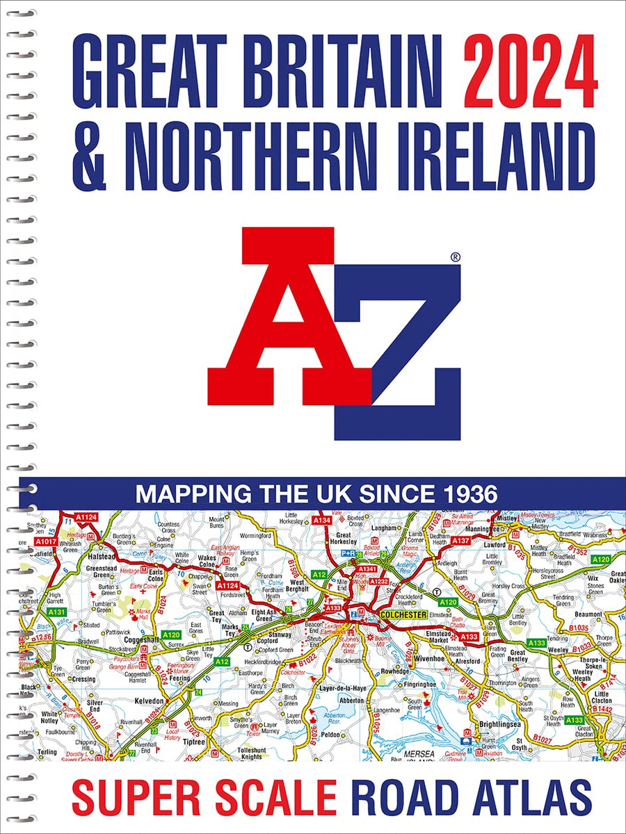 Buy Great Britain Super Scale Road Atlas by AZ Maps (2024) The Chart