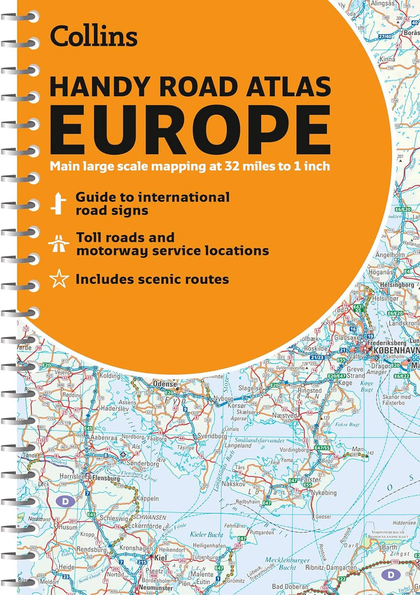 Buy Europe Handy Road Atlas By Collins 2019 The Chart And Map Shop