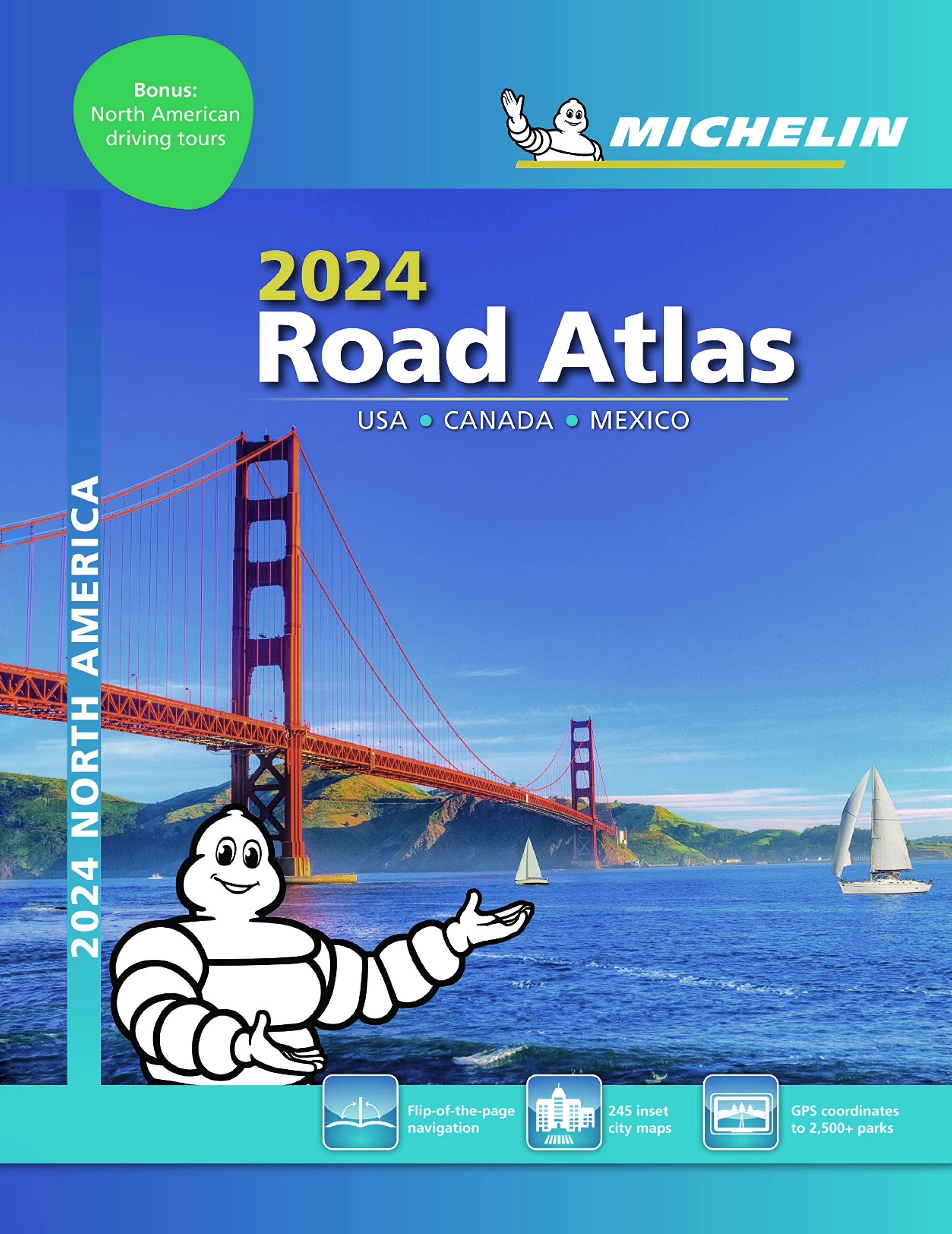 Buy North America USA Canada Mexico Road Atlas by Michelin (2024