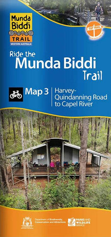 Munda Biddi Trail Map 3: Harvey-Quindanning Road to Capel River (2022)