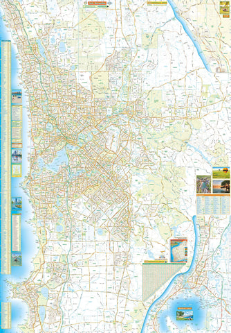 Perth & Western Australia Large Wall Map by Quality Publishing Australia