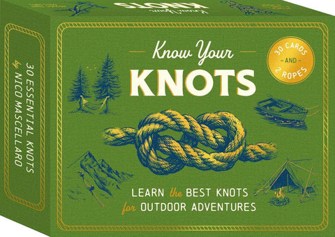 Know Your Knots: Learn the Best Knots for Outdoor Adventures - 30 Cards and 2 Ropes