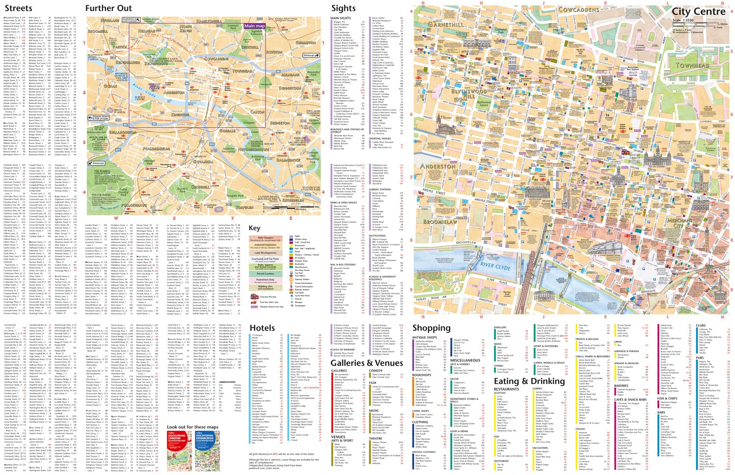 Buy Discovering Glasgow Road Map by Collins (2023) – The Chart & Map Shop