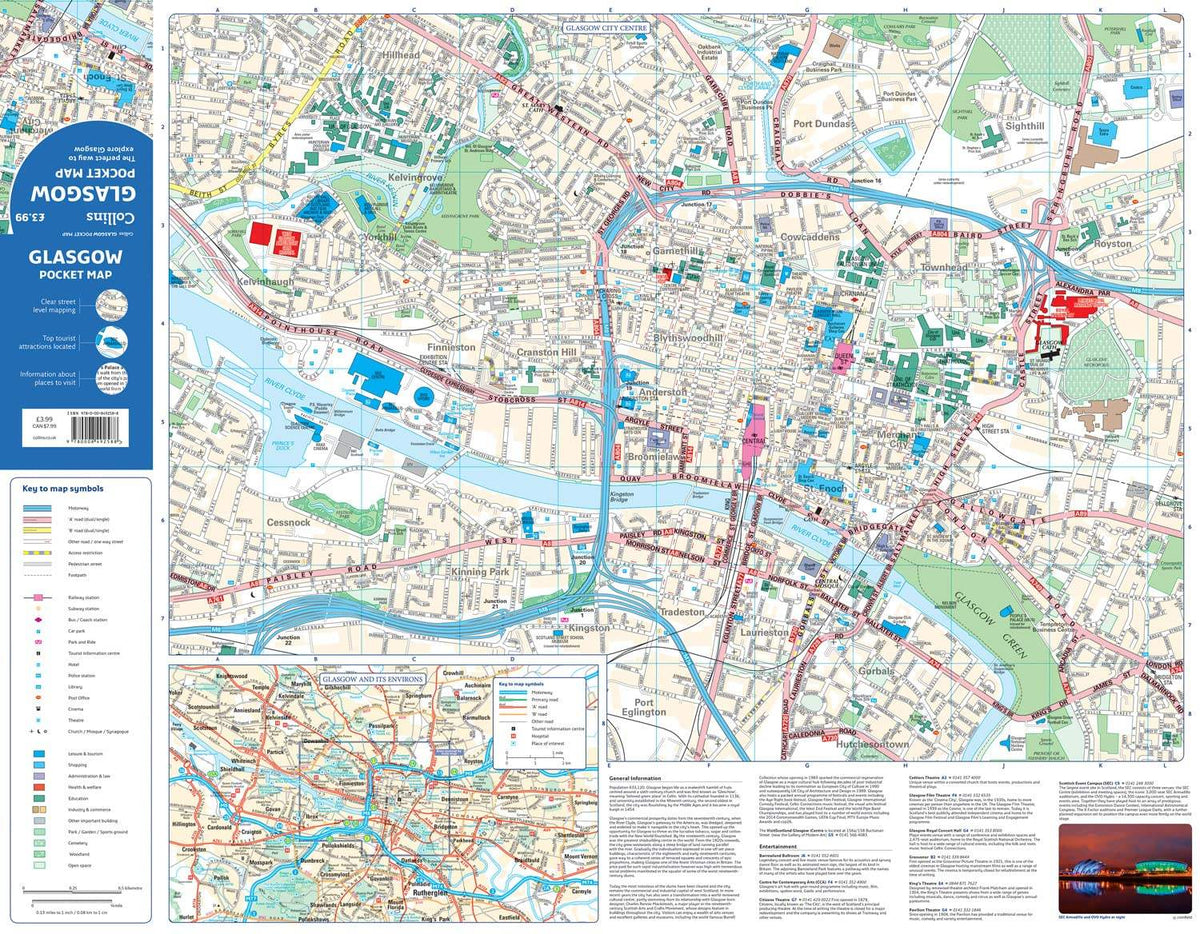 Buy Glasgow Pocket Map By Collins 2022 The Chart Map Shop   91R LX9mAxL. SL1500 1200x1200 