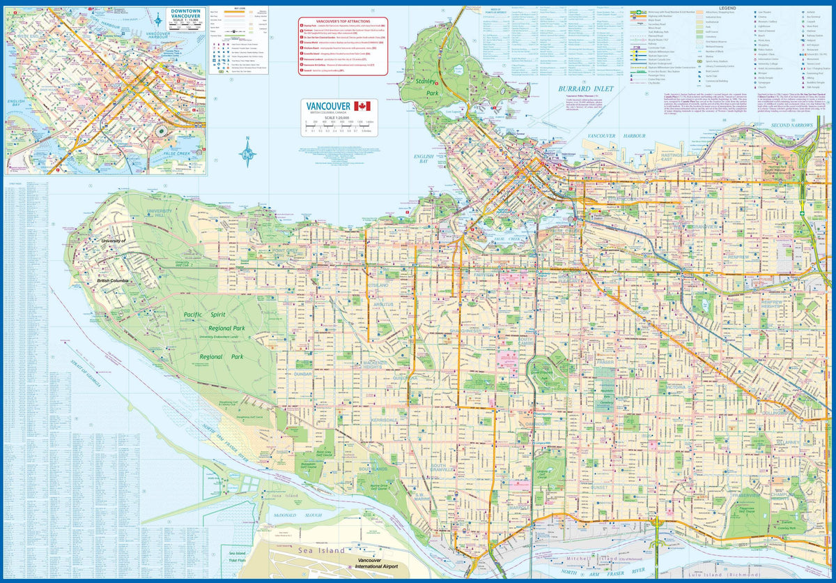 Buy Burnaby & Vancouver Road Map by ITMB (2023) – The Chart & Map Shop