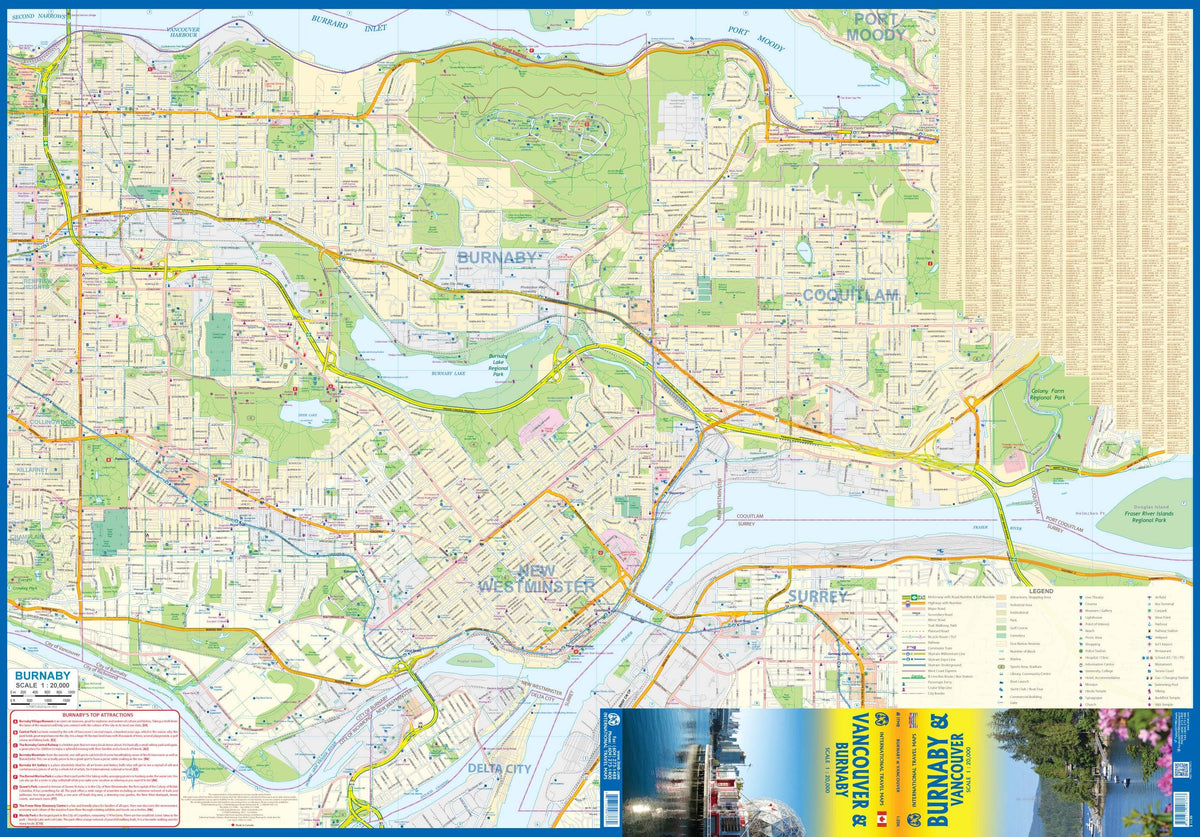 Buy Burnaby & Vancouver Road Map by ITMB (2023) – The Chart & Map Shop