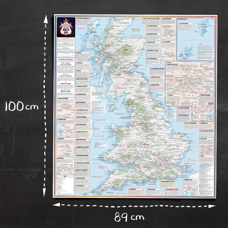 Buy Marvellous Maps Lavishly Produced Great British Film And Tv Map By Strumpshaw Tincleton 