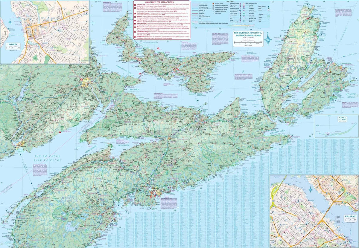 Buy Canada's Maritime Provinces Map by ITMB (2023) – The Chart & Map Shop