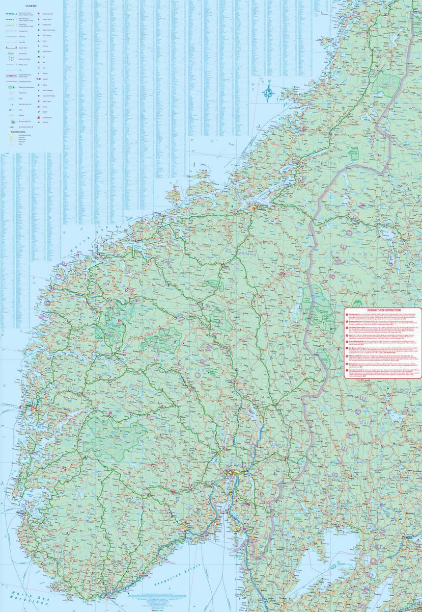 Buy Norway Road Map by ITMB (2023) – The Chart & Map Shop