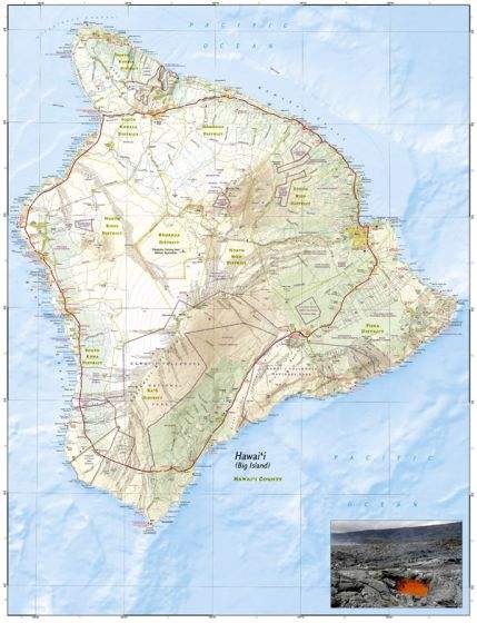 Buy Hawaii Adventure Road Map by National Geographic (2012) – The Chart ...