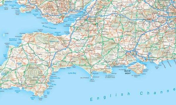 Buy Large British Isles Routeplanning Wall Map by Maps International ...