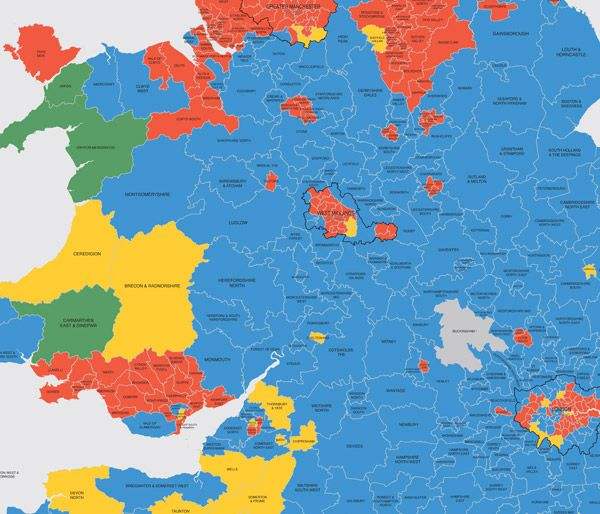 Buy UK Parliamentary Constituency Boundary Wall Map By Maps ...