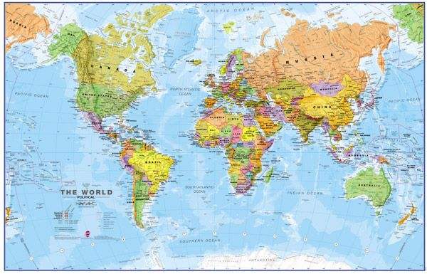 Buy World Mini Wall Map by Maps International – The Chart & Map Shop