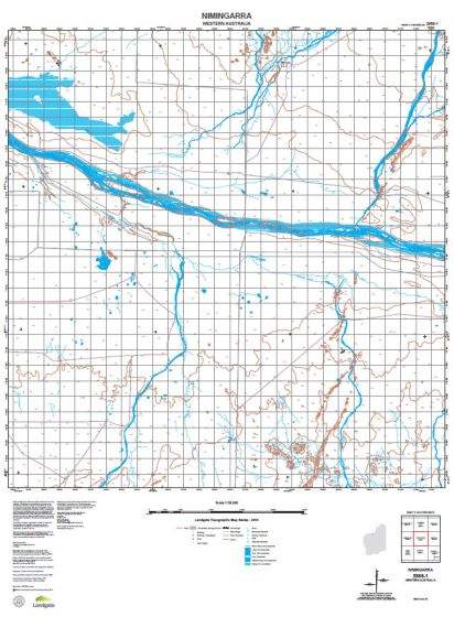 Buy 2856-1 Nimingarra Topographic Map by Landgate (2015) – The Chart ...