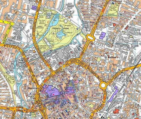 Buy Leicester Street Map City Map by A-Z Maps (2016) – The Chart & Map Shop