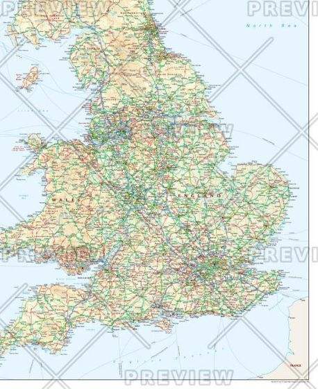 Buy British Isles Physical Large Wall Map by Global Mapping (2016 ...