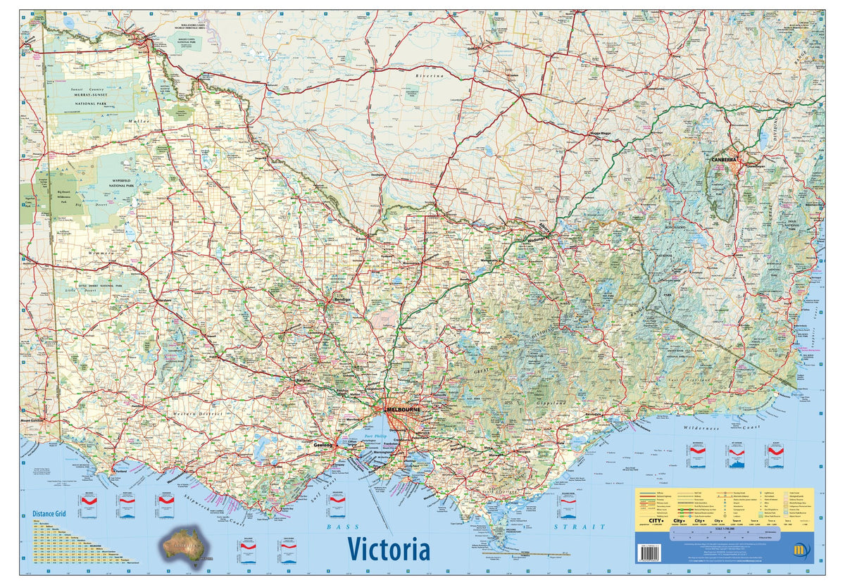 Buy Victoria Wall Map by Meridian Maps (2019) – The Chart & Map Shop