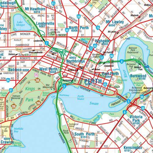 Buy Perth & Region Wall Map by Hema Maps – The Chart & Map Shop